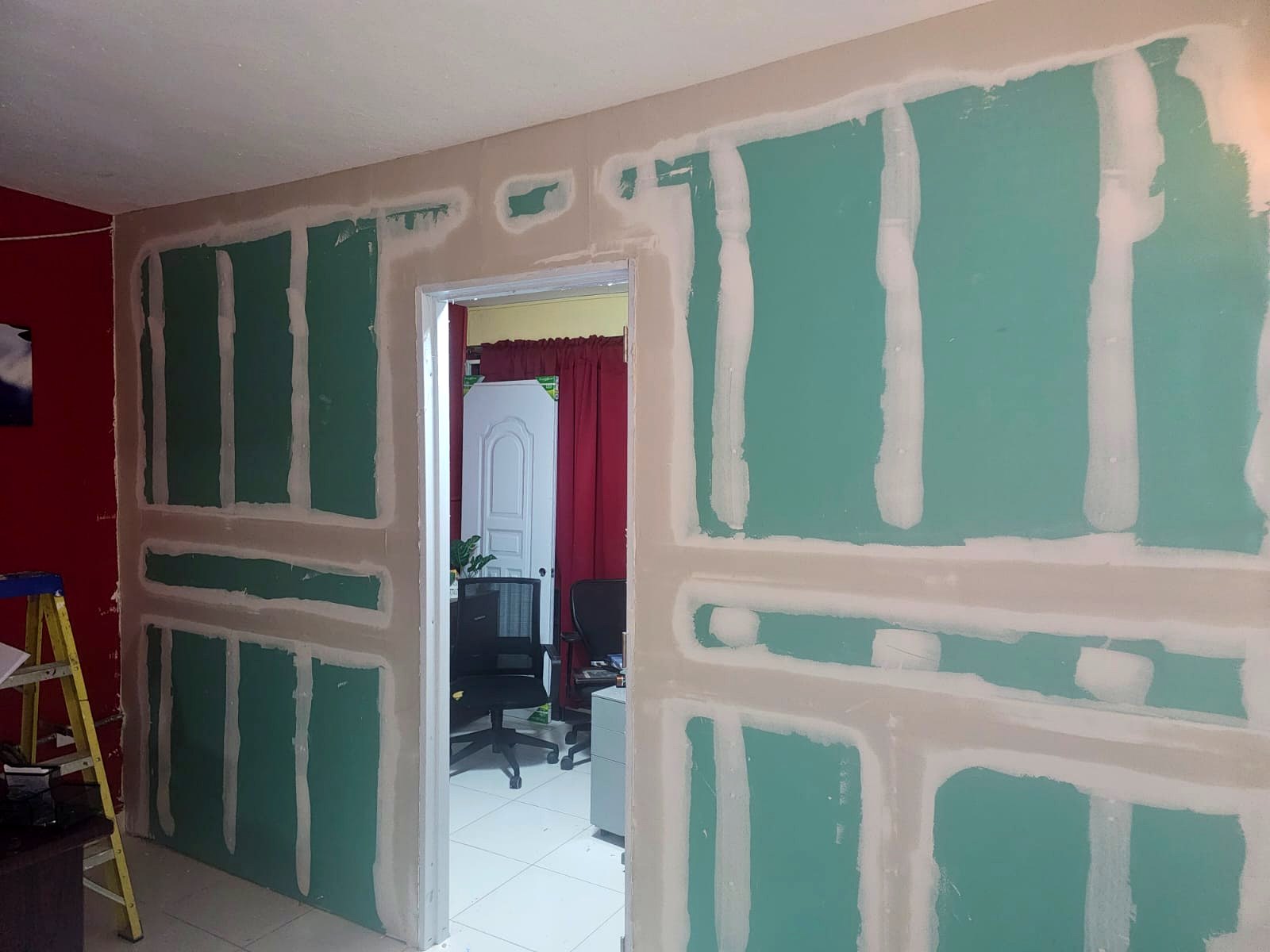 Pared lista para pintura